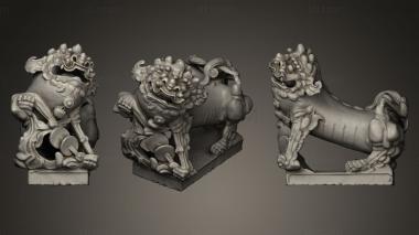 3D model Lion statue 006 M (STL)